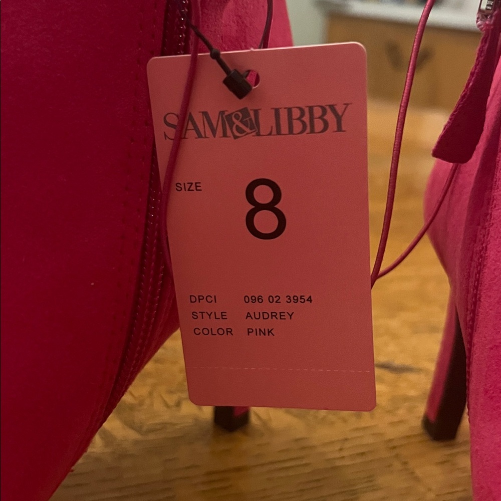Sam & Libby hot pink ankle boots, Size 8 - Picture 11 of 11